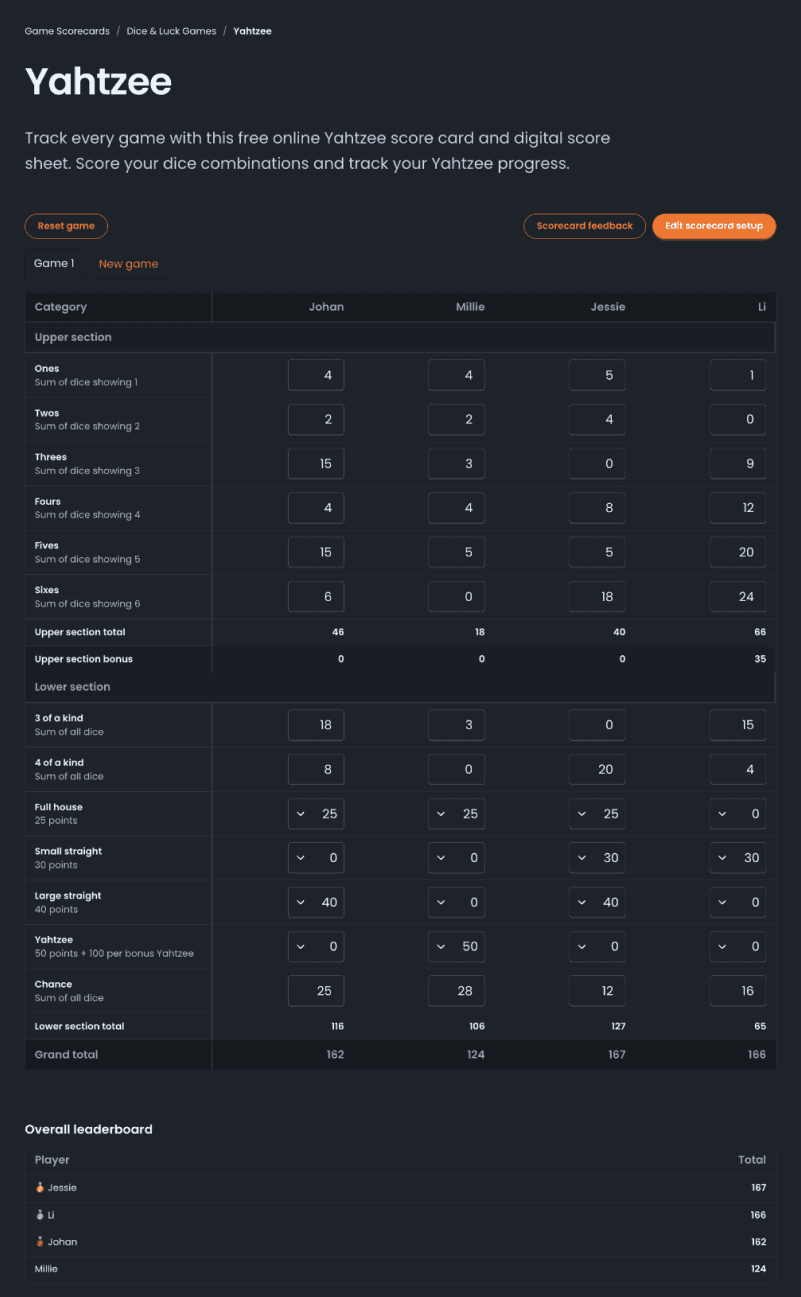 Homepage (dark)