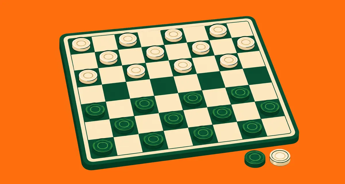 Checkers game setup