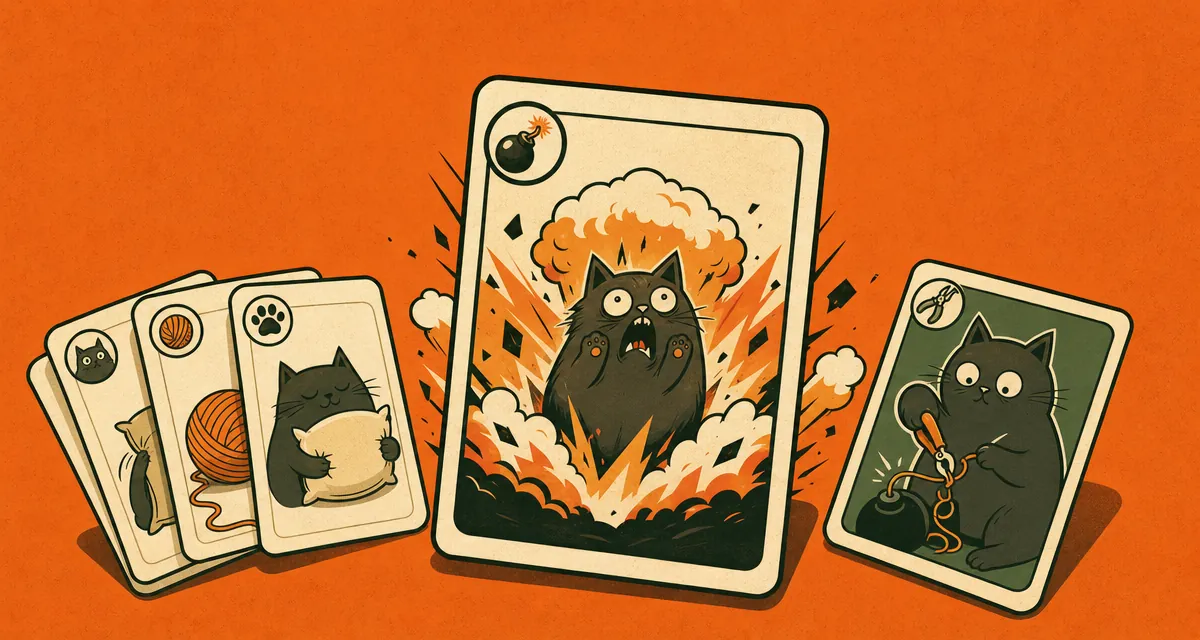 Exploding Kittens game setup