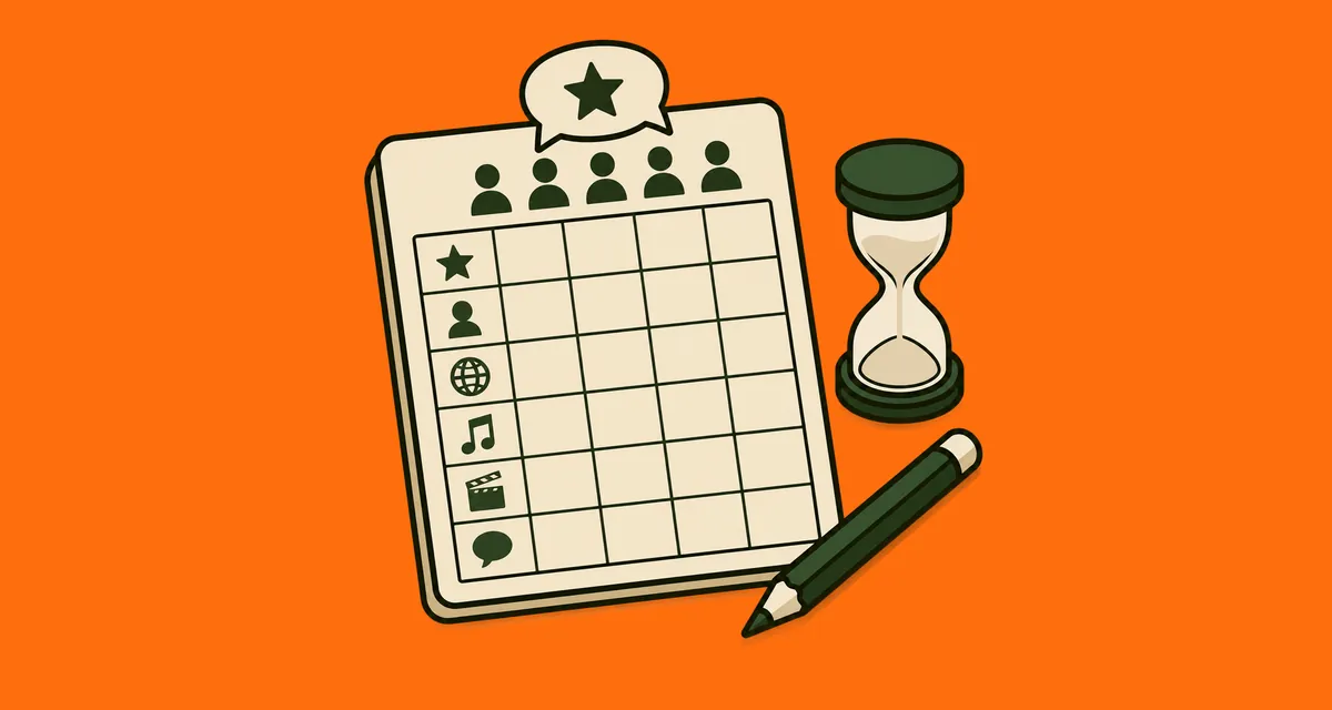 Hoja de puntuación Scattergories